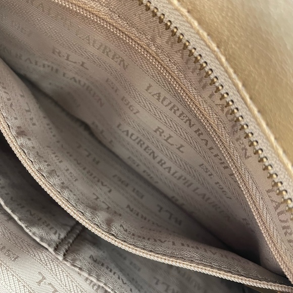 NWT Ralph Lauren Gold Handbag/Purse/Shoulder Bag - Picture 8 of 9